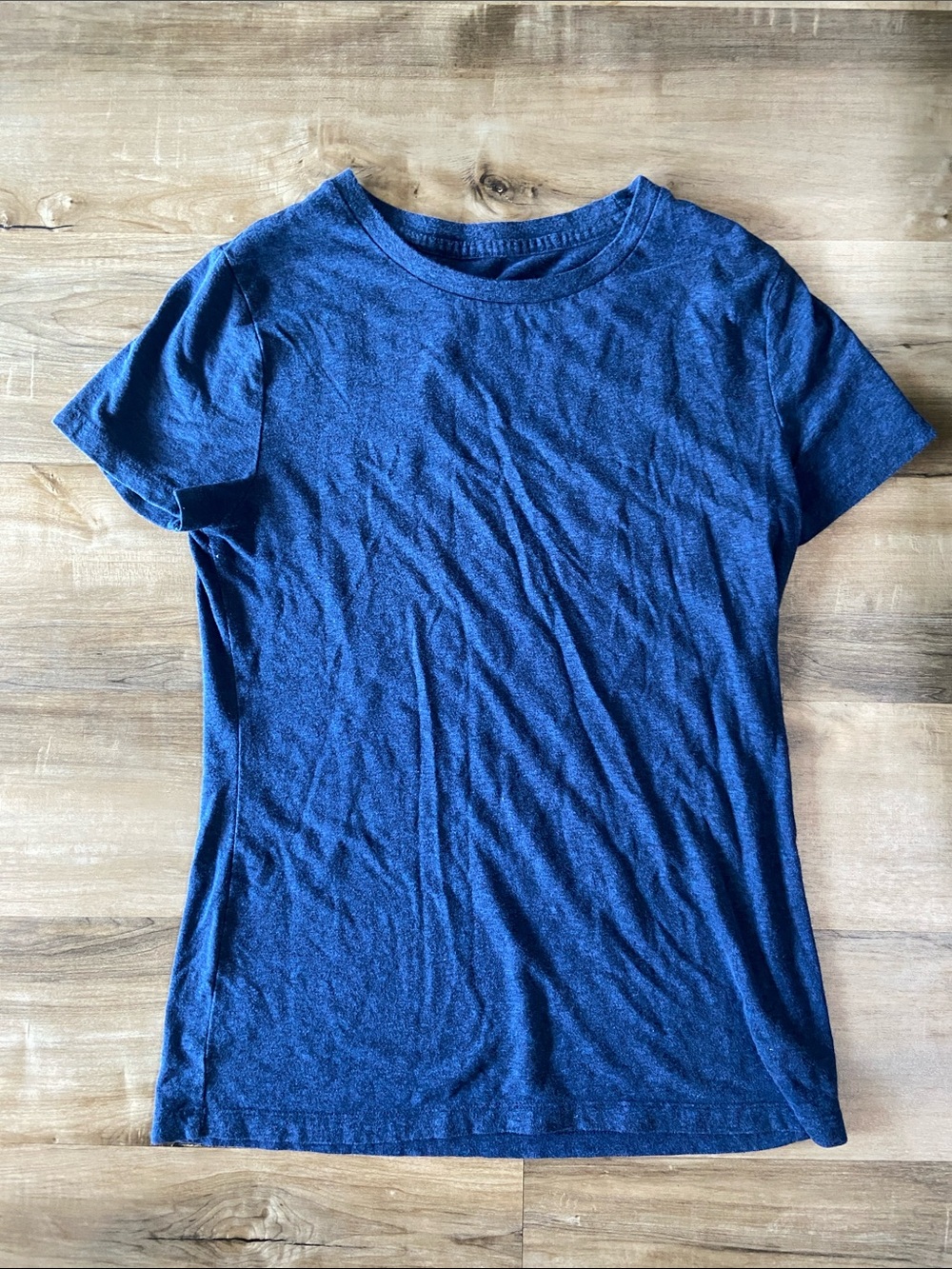 Basic Crewneck Tee - Heathered Blue